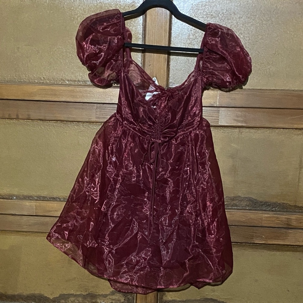 Lucy in the Sky Burgundy Mini Dress
